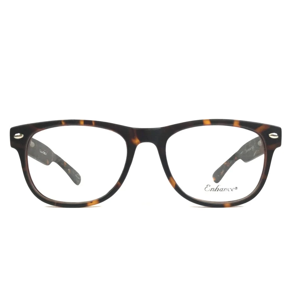 Enhance Eyeglasses Frame 3982 MATT TORT Matte Tortoise Square Full Rim 52-18-145